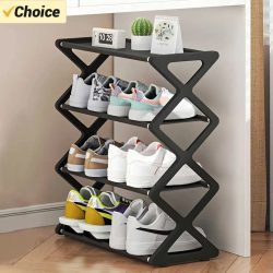 Heißer Verkauf: 4-stöckiges X-förmiges Schuhregal, Multifunktionales X-Design Staubgeschütztes Aufbewahrungsregal für Schlafsäle, Eingangsbereiche, Flure und Schlafzimmer