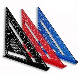Dreieck Lineal 7 Zoll Messwerkzeug Aluminiumlegierung Zimmermannswerkzeuge Zoll metrisches Winkellineal Geschwindigkeit Quadrat Holzbearbeitungswerkzeuge