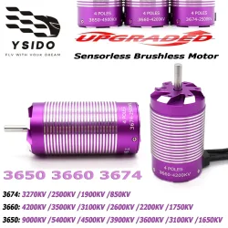 YSIDO 3650 3660 3674 Sensorloser bürstenloser Motor für 1/8 1/10 Axial Traxxas TRX4 Wltoys MJX RC Car Drift Racing Off-Road Truck