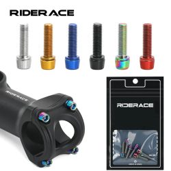 6 teile/satz Fahrrad Lenker Schrauben M5 * 18 MM Titan-überzogene Bunte Stahl MTB Fahrrad Griff Bar Vorbau Riser flasche Halter Schrauben