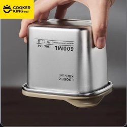 COOKER KING Lebensmittel-Aufbewahrungsbox, Edelstahl, tragbar, für Obst, Mittagessen, Bento-Box, Lebensmittelqualität, versiegelte Aufbewahrungsbox für Zuhause, Frischhaltebox