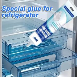 Kühlschrank-Reparaturkleber, 25 ml, kältebeständiger, wasserfester Klebstoff für Kühlschrank-Schubladentürdichtungen, schnell trocknend, für Kunststoff und Glas