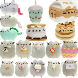 Simulierte Katzenpuppe Plüschtier Anime-Katze Weiche Heimdekoration Tischdekoration Schlafzimmerdekoration Kinderspielzeug-Serie Zubehör Geschenke