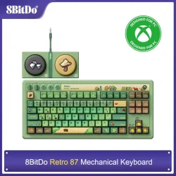 8BitDo Retro 87 Mechanische Tastatur - Forest Wonder, Bluetooth/2.4G/USB-C Hot-Swap-Gaming-Tastatur für Windows-PC und Android