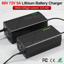 60V 72V 5A Lithium-Batterie-Ladegerät 67,2V 84V 5A Lithium-Akku 16S 20S 5A Intelligente intelligente Schnellladegeräte EU-Stecker