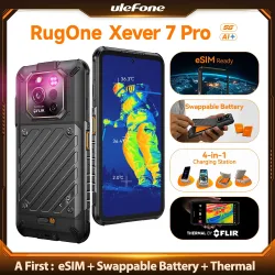 Ulefone RugOne Xever 7 Pro 5G Robustes Telefon Wärmebildgebung Android 15 Smartphone 512 GB ROM 12 + 12 GB RAM 6,67 Zoll 120 Hz AMOLED NFC 5500 mAh 64 MP Nachtsichtkamera
