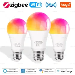 Tuya Wifi/Zigbee/Bluetooth Smart Led Glühbirne Alexa Led Lampe E27 RGB CW WW Smart Lampen für Alexa Google Assistent Smart Leben