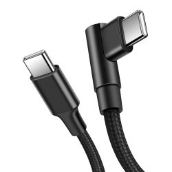 0,25 m/0,5 m/1 m/2 m/3 m 90 Grad Ellenbogen Nylon geflochtenes Schnellladegerät Ellenbogen USB C auf Typ C Kabel Kabel für iPhone 15 16 Samsung Xiaomi