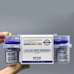 GHK-Cu 99% Kupferpeptid Gefriergetrocknetes Pulver Blaues Kupfer Anti-Falten Straffende Haut Faltenreduzierende Reparatur-Barriereset