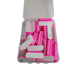 50 Stück = 1 Box Selbstklebende Wimpernverlängerungs-Klebertrays mit Fächern für Fächerwimpern, Private Label verfügbar