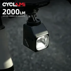 CYCLAMI CYC2000 Kabellose Fernbedienung Smart Fahrrad-Frontlicht Superhelle Fahrradbeleuchtung Unter dem Lenker MTB Rennrad Nachtfahrt