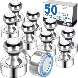 50/1 Stück starke magnetische Reißzwecken aus Metall, Magnete, Pin, Whiteboard, Kühlschrank, Reißzwecke, Power-Magnetblätter, Reißzwecken für Büro, Schule