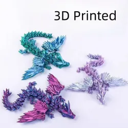 14 cm 3D-gedruckter magischer Flügeldrache, bewegliches Gelenk, Zappelspielzeug, drehbar, bewegliches Büro, Desktop-Ornament, Spielzeug, Basteln, Geschenk