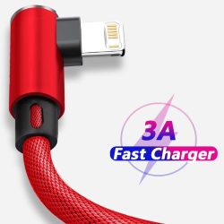 90 Grad USB-Kabel für iPhone 14 13 12 11 Pro max x xr 6s 7 8 plus 2m 3m Kabel Handy Schnell ladekabel Daten Ladegerät Kabel