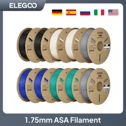 ELEGOO 1,75mm ASA Filament 10KG, UV- und witterungsbeständiges 3D-Drucker-Filament, perfekt für Outdoor-Teile, für FDM 3D-Drucker