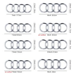 Für AUDI Q5 Q3 A4 A3 A5 A6L A7 A4L Q2L Q7 Q8 S5 S6 S7 R8 S4 ABS Auto 4-Ring-Logo Motorhaube Frontgrill Heckklappe Abzeichen Aufkleber
