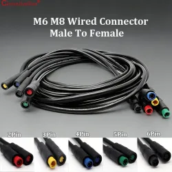 1M M6 M8 2 3 4 5 6 Pin Stecker auf Buchse Julet Elektrisches Verbindungskabel Steckverbinder Roller Bremse Wasserdichtes Signalsensor-Kabel