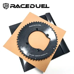 RACEDUEL Carbon 110BCD Doppelkettenblatt für Shimano R7000 R8000 R9100 R7100 R8100 Rennrad Ultraleichtes Kettenrad 50/34T 53/39T