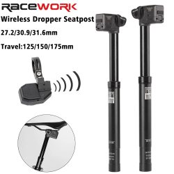RACEWORK Kabellose Elektronische Sattelstütze 27,2/30,9/31,6mm mit Millisekunden-Reaktionszeit für Mountainbikes und Rennräder