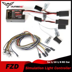 DUMBORC FZD RC Car Simulationslichtregler mit 12 LED-System-Kit für 1/10 1/8 Truck Drift TAMIYA CC01 4WD Axial SCX10 Teil