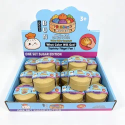 2026 Zufällige 1-6 Stück Blindbox Bunte Simulierte Dampfbrötchen-Squishies mit Box, Sensorisches Quetschspielzeug zur Stresslinderung