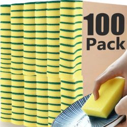 100/1Pcs Küche Geschirr Weichen Schwamm Saugfähigen Sauber Reiben Topf Rost Scheuer Pad Entfernen Kits Haushalts Reinigung Pinsel schwamm