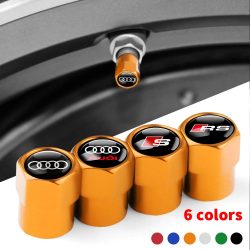 Auto Rad Reifen Ventilkappen Reifen Felge Vorbau Abdeckungen Airdust Wasserdichte Auto Motorrad Fahrrad Dekor Für Audi SLINE RS S TT QUATTRO A5