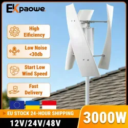 EKPAOWE Home 3000W Vertikale Windturbine Generator 12V 24V 48V Off-Grid-System Schnelle Lieferung aus Polnischem Lager für Erneuerbare Energien