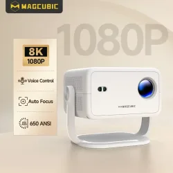 Magcubic L018 1080P Projektor 650ANSI 8K Android14 Allwinner H726 Auto Keystone Wifi6 BT5.4 Tragbarer Outdoor-Filmprojektor