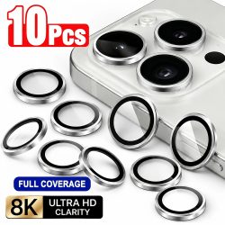 NNBILI 10er-Pack Ultra HD Vollabdeckender Kameraobjektivschutz für iPhone 17 16 15 14 13 12 11 Pro Max 17, Kratzfester Objektivschutz