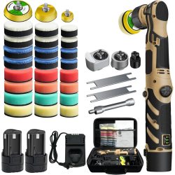 Schnurlose 12V Mini Auto Polierer Detaillierung Drahtlose Auto Poliermaschine 1/1,5/3 Zoll Pads Kit Für Auto Wachsen