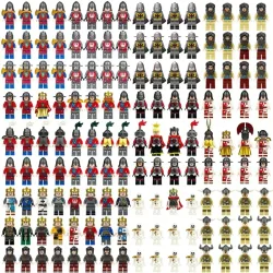 Antike römische Mittelalterritter, Bausteine, Figuren, Spielzeuge, Minifiguren, humanoide Puppen, Spielzeuge, Geburtstagsgeschenke.