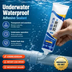 Wasserdichter Dichtungsglaskleber, korrosionsbeständig, Unterwasser-Klebstoff, Dichtmittel, Leckreparaturkleber für Badewanne, Aquarium, Pool