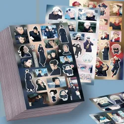 8 Blätter pro Set Japanische Anime Jujutsu Kaisen Aufkleber Gojo Satoru Cartoon-Sticker Laptop Handy Gitarre Fahrrad Coole Manga-Sticker