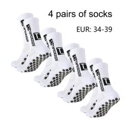1/4/6 Paare der Größe 36-40 Kinder- und Damen-TC-Mid-Tube-Fußball-Anti-Rutsch-Socken für Sporttraining und Wettkampf