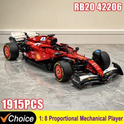 Heißer Verkauf: 1:8 Maßstab 1915-teiliger Technischer Rennwagen 42206 42207 Mechanische Baugruppe Serie Bausteine Sportwagen-Bausätze MOC Ausstellungsmodelle