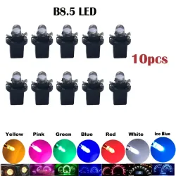 10 stücke T5 PC74 B8.5 Led W3W Auto Innen Licht Dashboard Erwärmung Anzeige COB Chip Canbus Auto Instrument Licht Keil Gauge birne