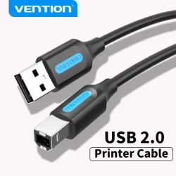 Vention USB-Druckerkabel, USB-Stecker auf A-Stecker, USB 2.0-Kabel für Canon Epson HP ZJiang Etikettendrucker, USB 2.0-Druckerkabel