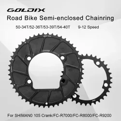 GOLDIX 110BCD 2X Doppelkettenblatt 9-12S Rennrad Kettenblatt 7075 Aluminiumlegierung 4 Schrauben Kettenblatt für SHIMANO 105 R7000 R8000