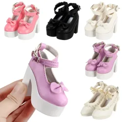 1/3 7,8 cm Prinzessin Puppe High Heel Schuhe PU Leder Bowknot Schuhe geeignet für 60cm Puppe tragen Puppe Stiefel Schuhe Zubehör