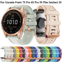 Neues 20mm Silikon-Uhrenarmband für Garmin Fenix 6S 6SPro 5S Plus 7S QuickFit Armband für Instinct 2S Ersatzarmband Gürtel