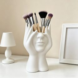 1 Stück Kreativer Kugelschreiberhalter im menschlichen Körper-Design, multifunktionaler Schreibtisch-Organizer, Make-up-Pinselhalter, Dekoration