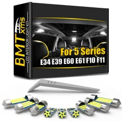 BMTxms Canbus LED-Innenbeleuchtung für BMW 5er E34 E39 E60 E61 F10 F11 520 528 530 535 540 550 2000-2010 2012 2013 2015 2017