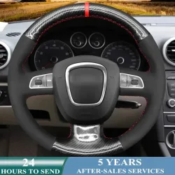 Angepasst Original Auto Lenkrad Abdeckung Nicht-slip Wildleder Leder Braid Für Audi A3 (8P) a4 (B8) A5 A8 A8 L Q7 RS 4 S4 S5 S6