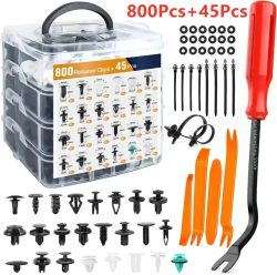 800 stücke-100 Stücke Auto Fastener Clip Kit Kotflügel Niet Kunststoff Clips Auto Körper Push Retainer Pin Niet stoßstange Tür Trim Panel Reparatur