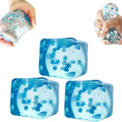 Squishy Ice Cube Fidget Toys, Stressabbau-Ball für Erwachsene, Kinder, Angst, sensorisches Spielzeug für Autismus, ADHS, Ostern, Weihnachtsgeschenk