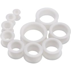 3-38mm große hohle Silikon flexible doppelt ausgestellte Fleisch Ohr Tunnel Stecker Phimose Trage Ringe Messgerät Expander Kranken tragen