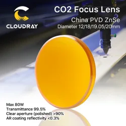 Cloudray China CO2 ZnSe Fokus Objektiv Dia.18 19,05 20 mm FL 38,1 50,8 63,5 101,6 127mm 1,5-4 