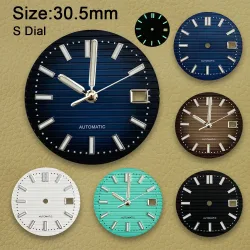 30,5 mm S-Logo-Zifferblatt NH35-Uhr Nautilus-Zifferblatt NH35 S-Zifferblatt grün leuchtendes NH35-Uhrwerk NH36-Uhr Nautilus für 41 mm Uhrengehäuse