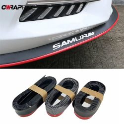 Universal Auto Front Stoßstangen Anti Kollision Streifen Carbon Faser Gummi Streifen Auto Frontschürze Lippe für Auto Lip Rock Schutz